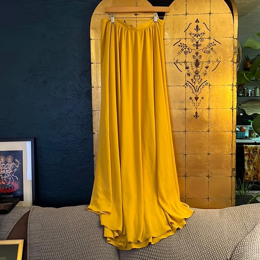 Gold chiffon Maxi skirt